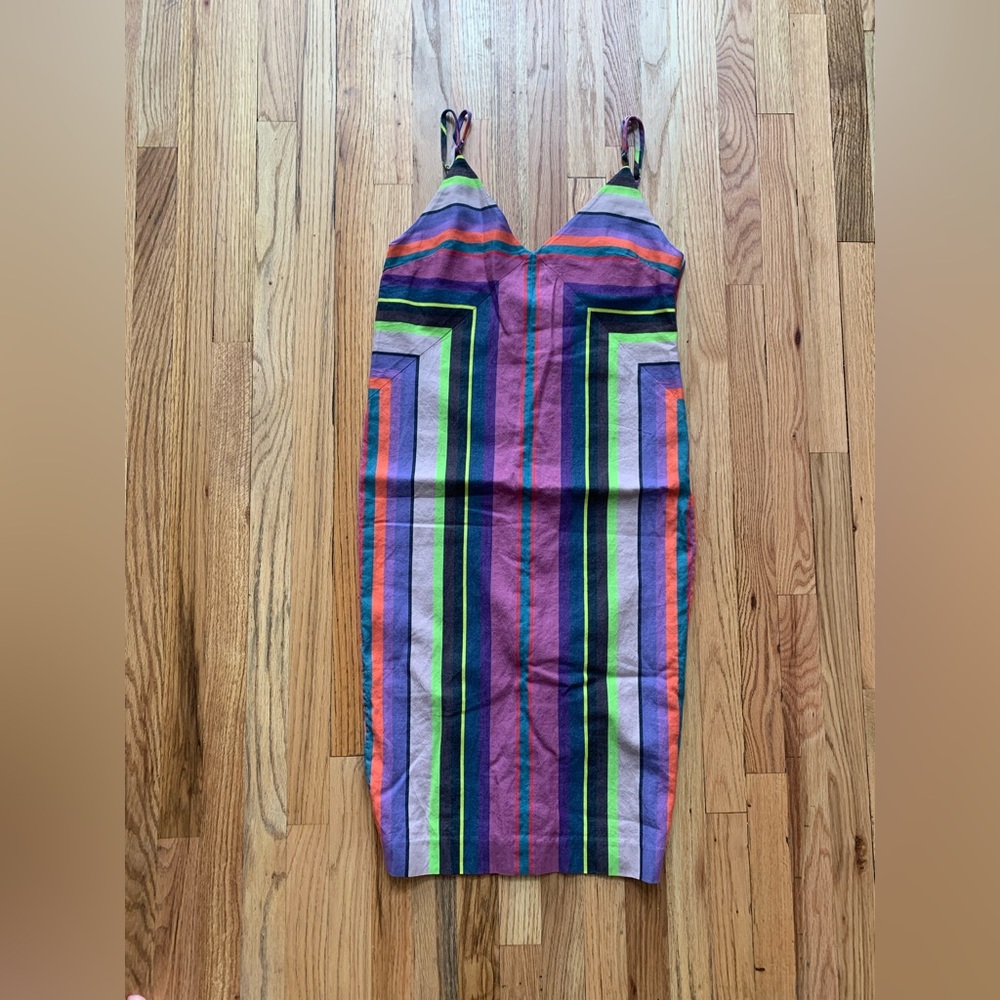 Mara Hoffman Georgia Dress Rainbow Stripe Size M